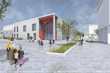 Draft impression of the new school at Calderwood Draft impression of the new school at Calderwood