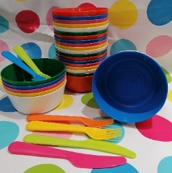 Party Kit - Plates, Bowls, Cutlery Set