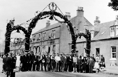 Arch at Broxburn Gala Day, c.1930