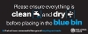 Clean and dry blue bin banner