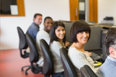 Student working