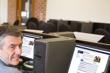 Student working