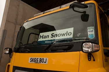 Plan ahead for winter weather Han Snowlo gritter tractor