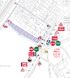 Map of footpath closure on Knightridge East Road