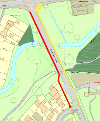 Map of footpath closure on Loaninghill Road