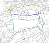 Map of footbridge closure on New Howden Bridge