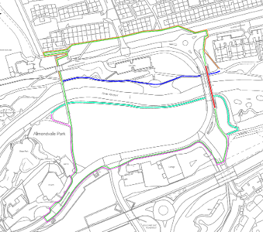 Map of footbridge closure on New Howden Bridge