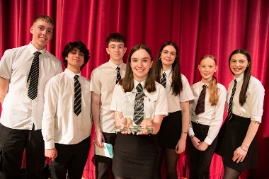 Deans Community High School Soul Band with award