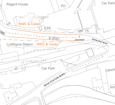 Map of suspension on High Port
