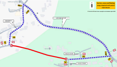 Map of closure on B8047