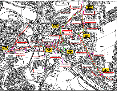 Map of closures for Bathgate procession
