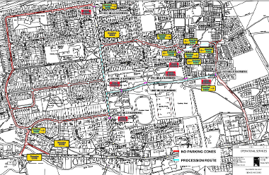 Map of closures for Blackburn Gala
