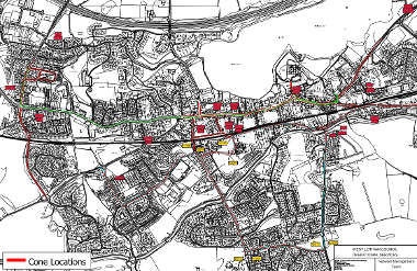 Map of closures for Linlithgow gala day