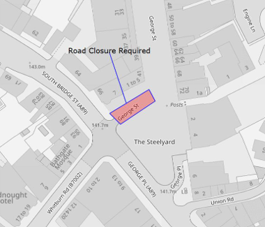 Map of closure on George Street