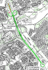 Map of closure on Almond Interchange