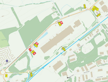 Map of closure on A89
