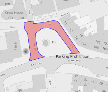 Map of suspension at The Cross