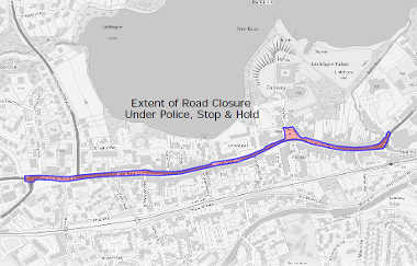 Map of closure on A803