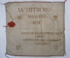 This banner was locally made from two pieces of cloth stitched together which were originally blue. The banner was originally a flag and was used in campaigning marches. By 1838 Whitburn had 218 persons employed in weaving.