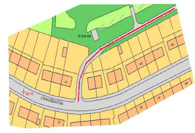 Map of closure at Craigseaton