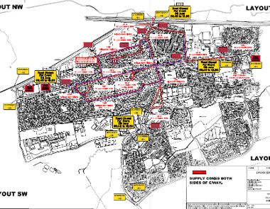 Map of closure for Whitburn Gala