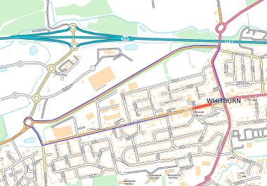Map of closure on West Main Street