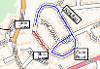Map of closure on Glebe Road