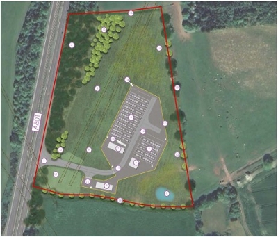 Bathgate BESS Map of proposed Bathgate Battery storage site