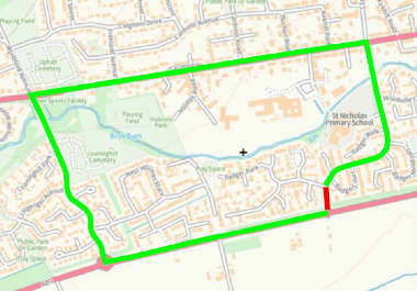 Map of closure on Blyth Road