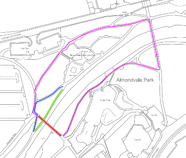 Map of closure on Sports Centre footbridge