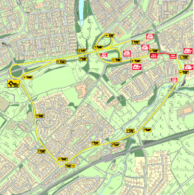 Map of closure on Murieston east Road phase 3