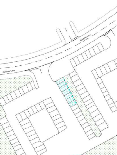 Map of suspension on Gardner's Lane