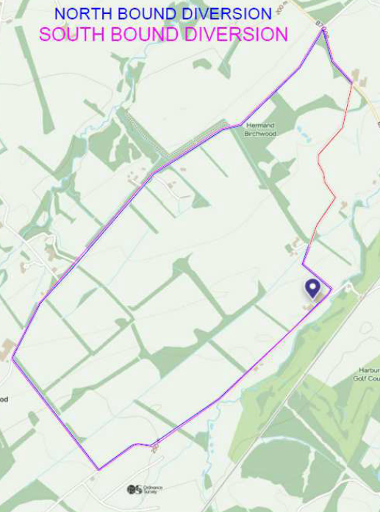 Map of closure on the U40