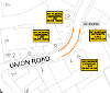 Map of suspension on Union Road