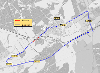 Map of closure on Shotts Road