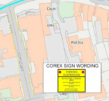 Map of suspension on Court's Square