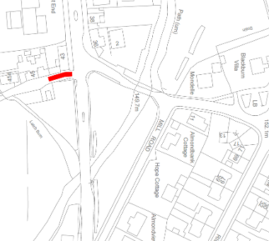 Map of closure on West Main Street