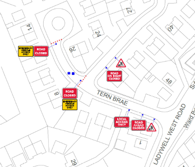 Map of closure on Tern Brae