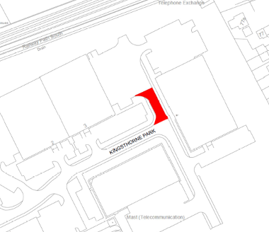 Map of closure on Kingsthorne Park