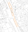 Map of suspension on East Main Street