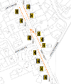 Map of suspension on Main Street