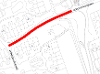 Map of closure at Harburn Avenue