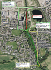 Map of closure on Canal Path