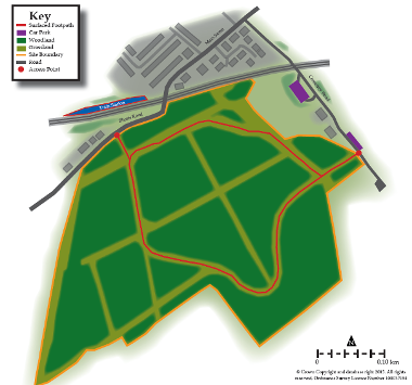 Knowes Colliery Woodland map